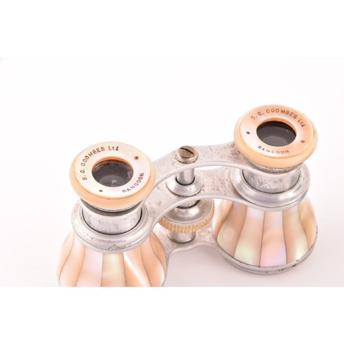 162 - A pair of early 20th century mother-of-pearl opera glasses, one by Rickard Ryde (in a fitted case) a... 