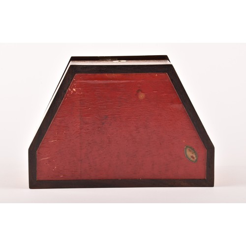 246 - A Victorian Tunbridge Ware Stationary Box, of wedge shaped domed form, the lid finely inlaid with a ... 