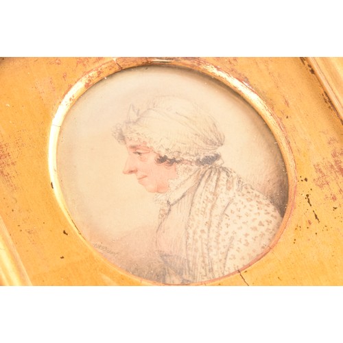 227 - Albin Roberts Burt (British, 1784-1842)A pair of watercolour on paper miniatures, portraits of a lad... 