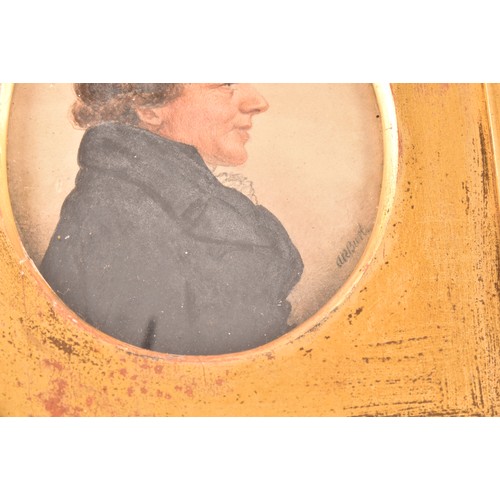 227 - Albin Roberts Burt (British, 1784-1842)A pair of watercolour on paper miniatures, portraits of a lad... 