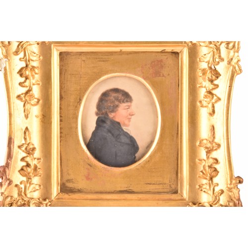 227 - Albin Roberts Burt (British, 1784-1842)A pair of watercolour on paper miniatures, portraits of a lad... 