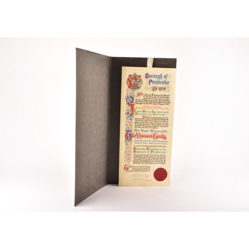 258 - A collection of political ephemera relating to Gwilym Lloyd George, including a Royal Warrant, a lar... 