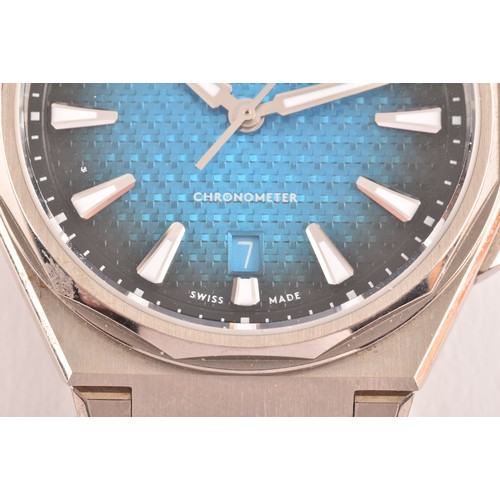 171A - A Christopher Ward The Twelve (Ti) titanium automatic chronometer wristwatch, the blue engine turned... 