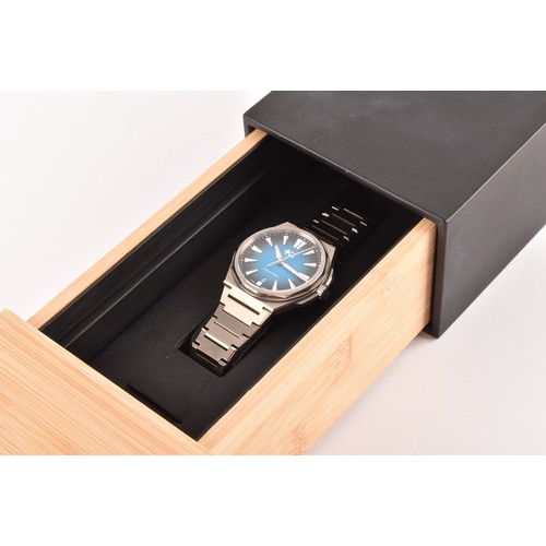 171A - A Christopher Ward The Twelve (Ti) titanium automatic chronometer wristwatch, the blue engine turned... 