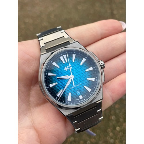 171A - A Christopher Ward The Twelve (Ti) titanium automatic chronometer wristwatch, the blue engine turned... 