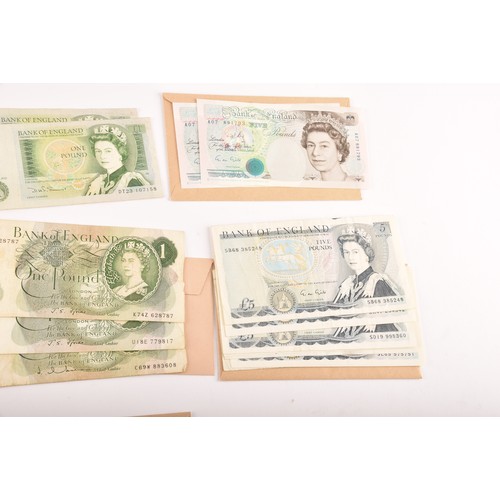 82 - A collection of British bank notes, including a Bank of England 10 shillings, Peppiatt, a consecutiv... 