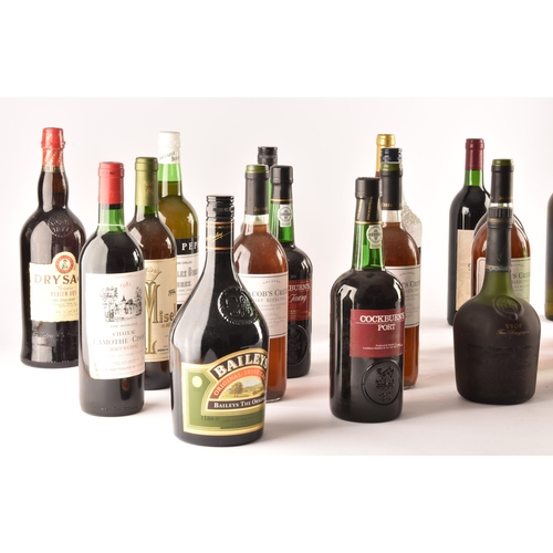 316 - A group of assorted wine and spirits, including a 1997 Duc de Rachelle Claret Bordeaux, a 1981 Chate... 