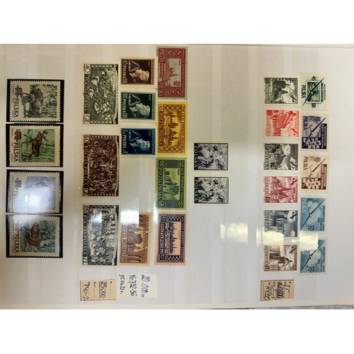 262 - Stamps. Polish Polska. A quantity of stamps albums, mostly well presented and unmounted in albums in... 