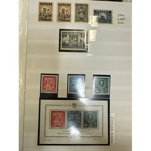 262 - Stamps. Polish Polska. A quantity of stamps albums, mostly well presented and unmounted in albums in... 