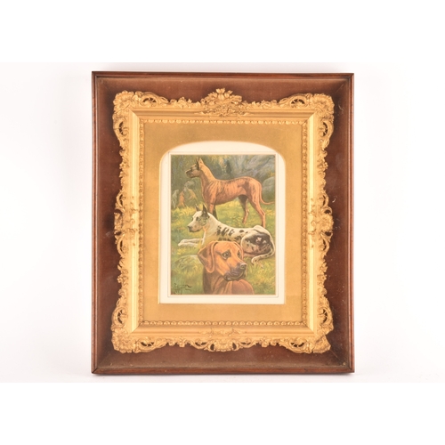 158 - Two ornate gilt framed pictures, including a 19th century framed oil painting of a young English arm... 