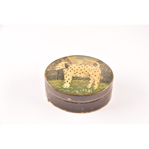 255 - A group of lacquer boxes, including a Japanese red lacquer box and cover, a Victorian box painted wi... 