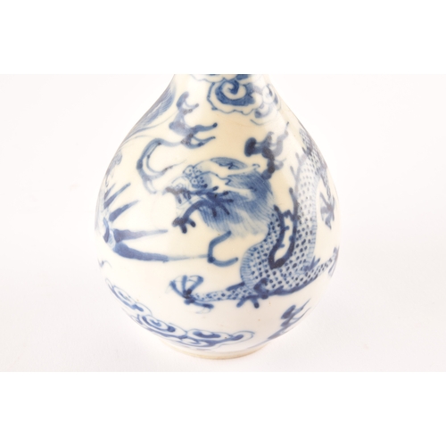 215 - Two 19th century Chinese blue and white vases including a ginger jar and cover decorated with flower... 