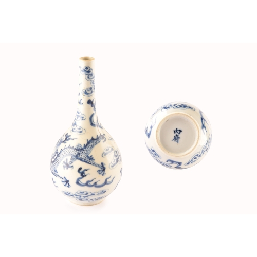 215 - Two 19th century Chinese blue and white vases including a ginger jar and cover decorated with flower... 