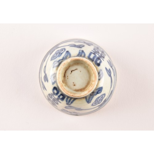 215 - Two 19th century Chinese blue and white vases including a ginger jar and cover decorated with flower... 