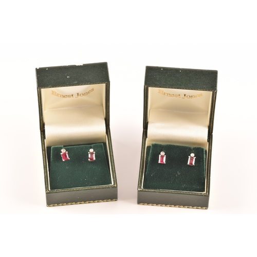 24 - A 9ct yellow gold and white metal synthetic ruby pendant set with a rectangular ruby with an approxi... 