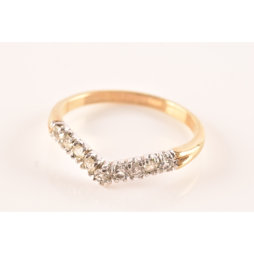 29 - A five stone 18ct yellow gold, set with five old mine diamonds with a combined approximate weight of... 