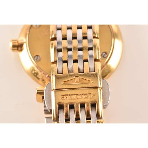 93 - A Longines quartz wristwatch, with gilt baton dial, case back signed 'La grande Classique de Longine... 