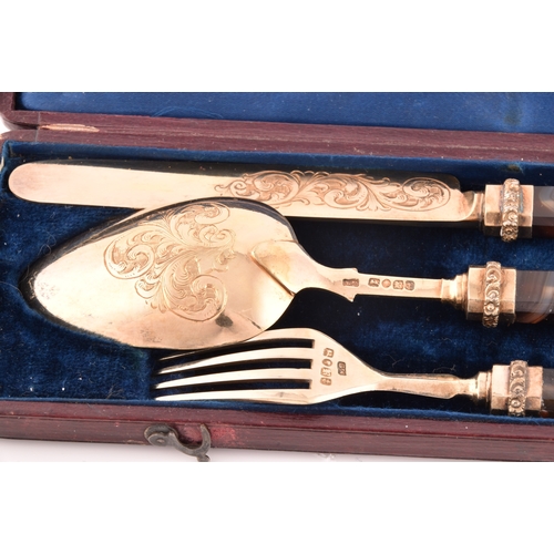 136 - A Victorian three piece silver gilt christening set, all hallmarked Birmingham 1840 by Gervase Wheel... 