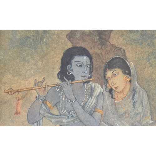 217 - A watercolour illustration of Krishna 