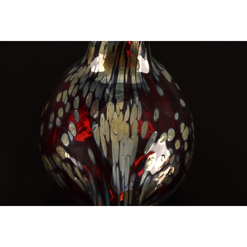 236 - Oiva Toikka (Finnish, 1931-2019)A 1970's iittala Finland hand blown glass bird, ruby with speckle al... 