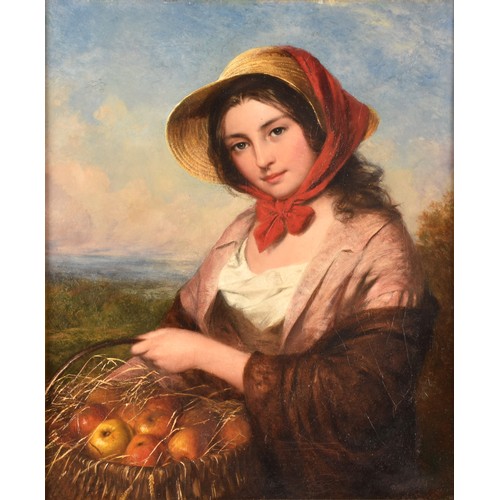 179 - Edward John Cobbett (British, 1815-1899)'Going to Market', a three quarter length portrait of a youn... 