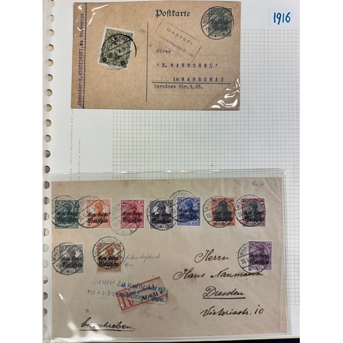 264 - Poland: 1918-19 Polish Reoccupation of former German Territories; a collection of display leaves wit... 