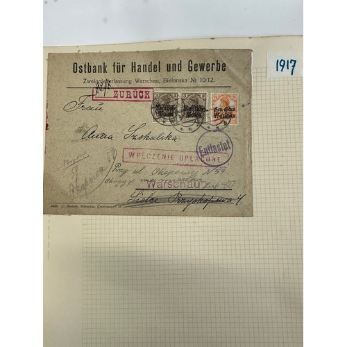 264 - Poland: 1918-19 Polish Reoccupation of former German Territories; a collection of display leaves wit... 