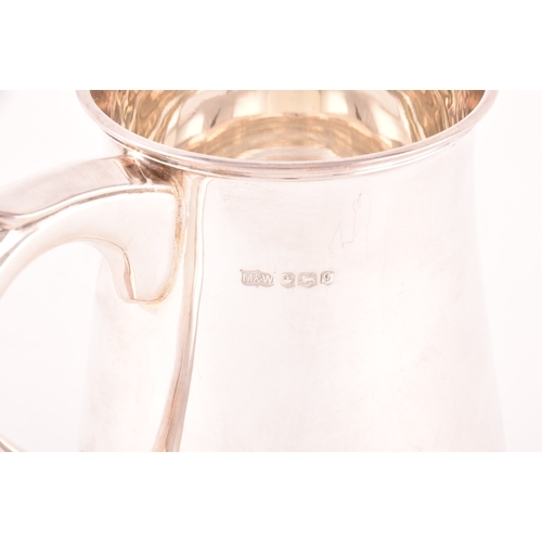 143 - An Elizabeth II silver tankard, hallmarked for Sheffield 1974 by Mappin & Webb Ltd, engraved wit... 