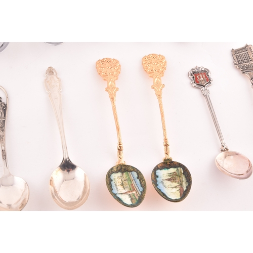 145 - A collection of twenty-eight teaspoons, some silver, of various maker's and dates, along with two gi... 