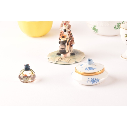 240 - A collection of porcelain, including pieces by Asprey, Royal Worcester, Royal Crown Derby owl candle... 