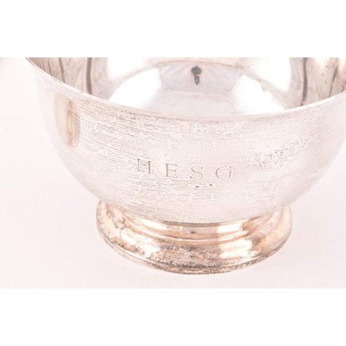 149 - A Tiffany & Co sterling silver bowl, with engraved decoration, together with a Victorian silver ... 