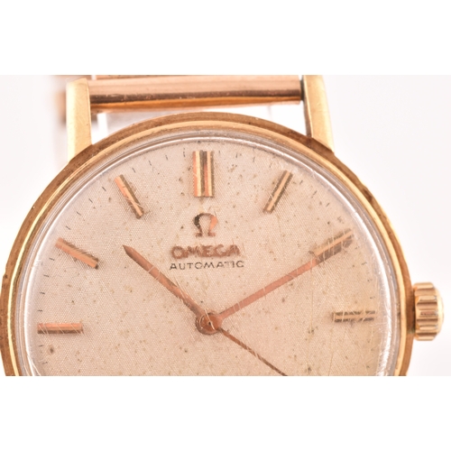 94 - A 1960s Omega Seamaster De Ville 18ct gold automatic wristwatch, the silvered dial with baton indice... 