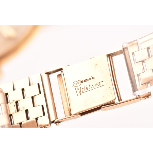 94 - A 1960s Omega Seamaster De Ville 18ct gold automatic wristwatch, the silvered dial with baton indice... 