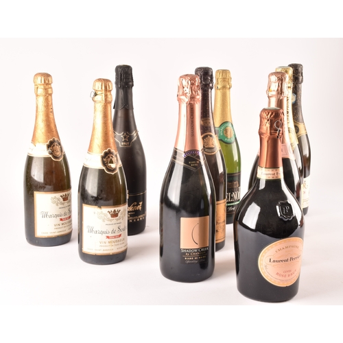 318 - An assortment of champagne, including a boxed Laurent-Perrier cuvée rosé brut 750ml, a bottle of S.C... 