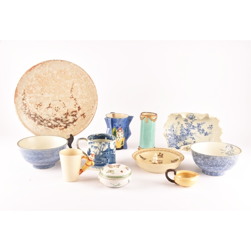 245 - A collection of ceramics including a Sevres porcelain gilt mounted vase, a Japanese porcelain blue a... 