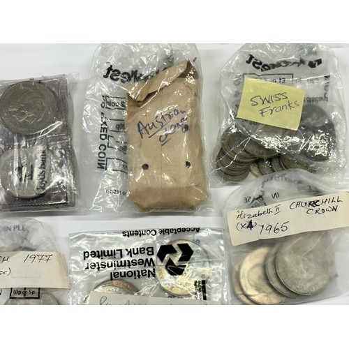 84 - A large collection of assorted silver and other coinage, mostly circulated, including a Victoria 189... 