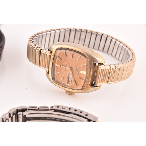 97 - A 9ct rose gold watch case, along with a collection of ladies dress watches. (6)