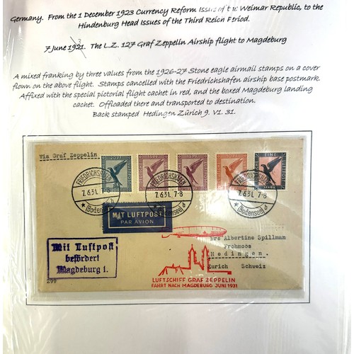 271 - Zeppelin. Stamps. 1930s Zeppelin Airship South America flight, envelope to Ohio; a 1930 Zeppelin Pan... 