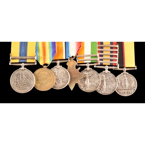 1 - A seven medal Boer War group awarded to: Gunner A. Watts Royal Artillery. Comprising: a Queen’s Suda... 