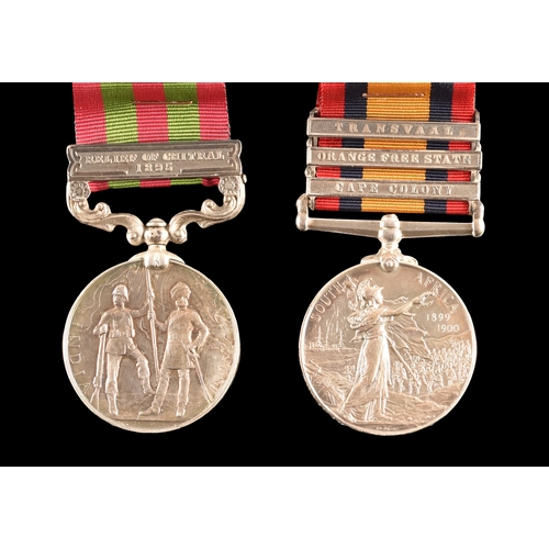 8 - A Boer War medal pair awarded to: Private A. Oakins, 1st Battalion, Bedford Regiment. Comprising: In... 