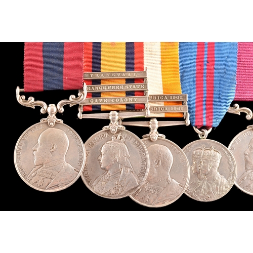 11 - A Boer War D.C.M. five medal group awarded to: 6399 Quartermaster Sergeant F. S. Marsland, Royal Arm... 