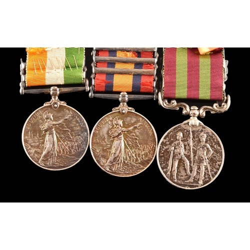 29 - A Boer War Medal trio awarded to: 4928 Private A. Mitchell, 1st Battalion Gordon Highlanders. Compri... 