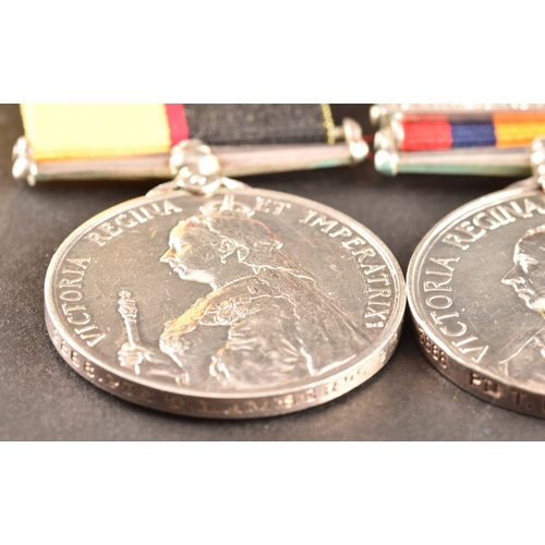 30 - A four medal Boer War group awarded to: 3868 Private Thomas Lambert 2nd Battalion Rifle Brigade. Com... 