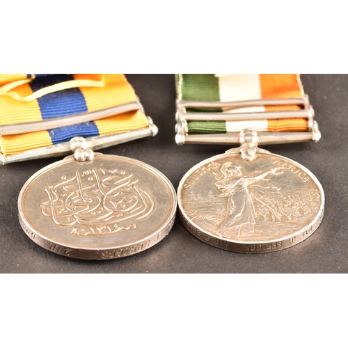 33 - A four medal Boer War group awarded to: 2900 Private J. Spriggs 2nd Battalion Rifle Brigade. Compris... 