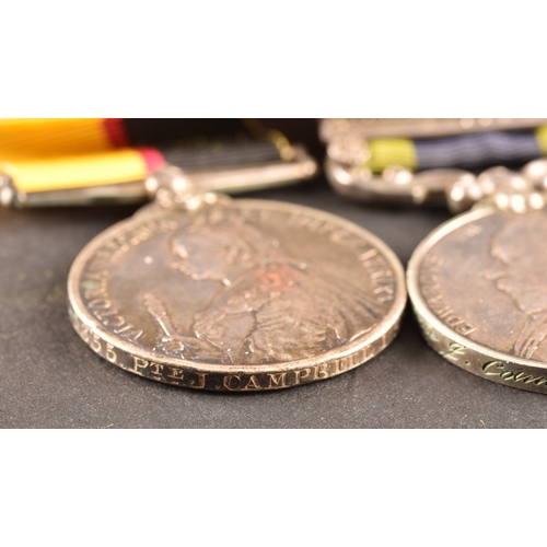 34 - A Boer War Reconquest of the Sudan 1898 medal trio awarded to: 5355 Private J. Campbell, 1st Battali... 