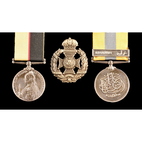 36 - A Boer War medal pair awarded to: 1113 Private Henry Ashton, 2nd Battalion Rifle Brigade. Comprising... 