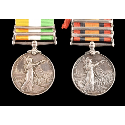 39 - A Boer War medal pair awarded to: 3600 Private R. Thomas, Liverpool Regiment. Comprising: Queen’s So... 