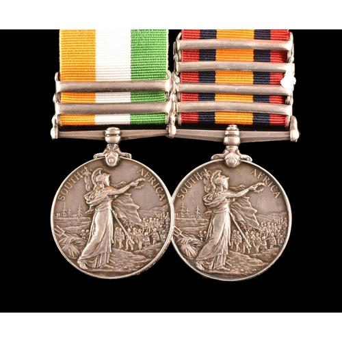 40 - A Boer War medal pair awarded to: 4715 Private S. Barry, 1st Battalion, The Loyal North Lancashire R... 