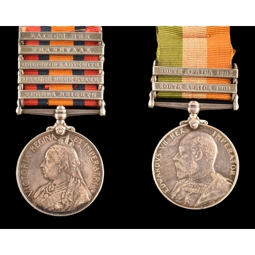 42 - A Boer War medal pair awarded to: 3095 Private W. Griffiths, 1st Battalion South Lancashire Regiment... 