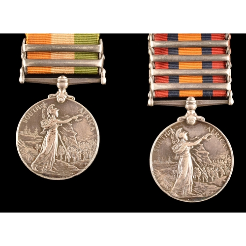 42 - A Boer War medal pair awarded to: 3095 Private W. Griffiths, 1st Battalion South Lancashire Regiment... 